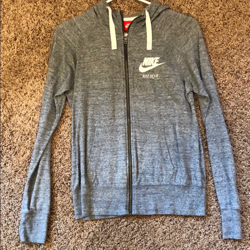 Gray Nike zip up